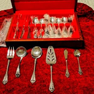 Charmaine Stainless Japan 54cpc Set Flatware Floral Vintage Fork Spoon